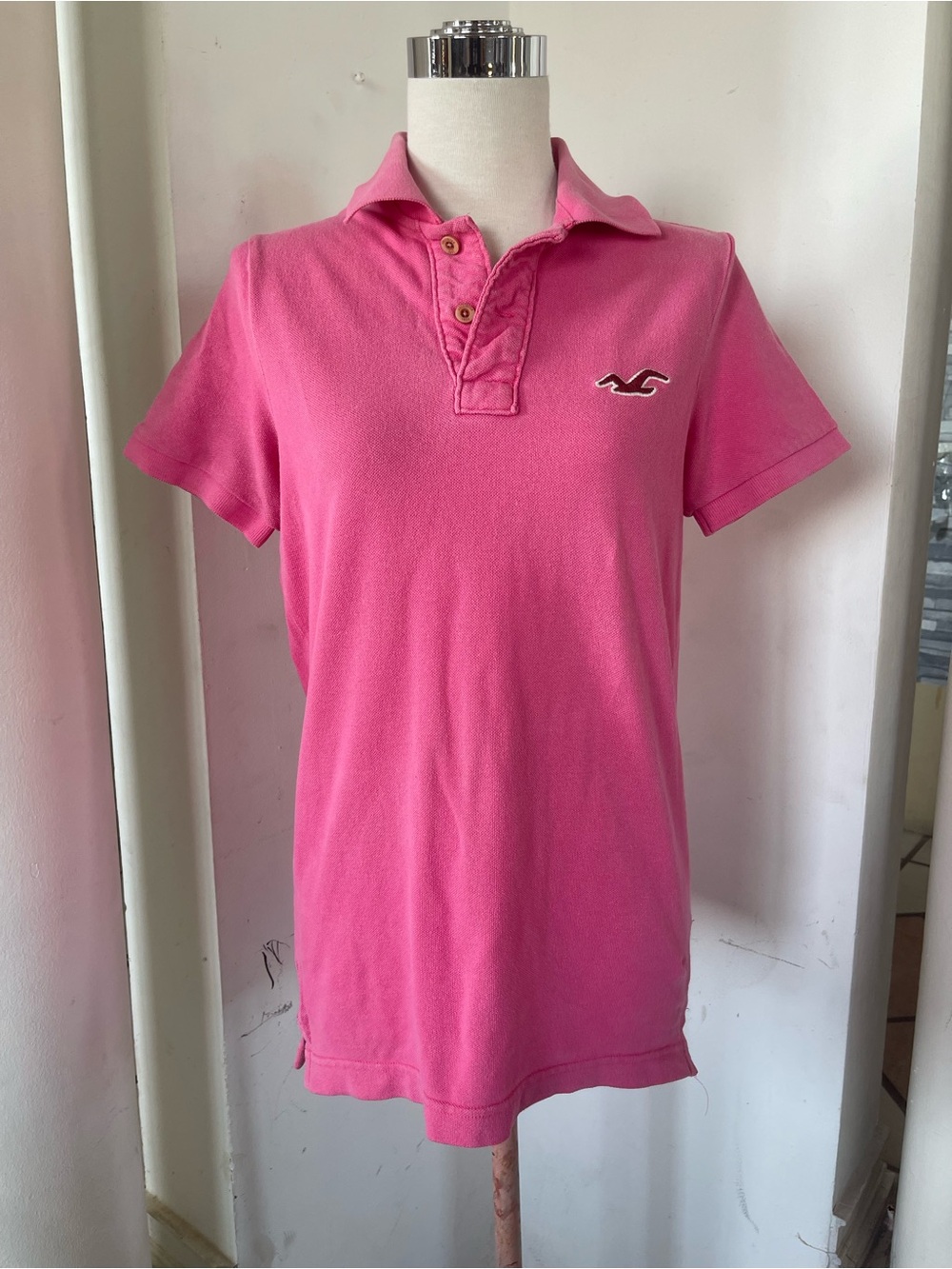 Hollister Hot Pink Short Sleeve Polo